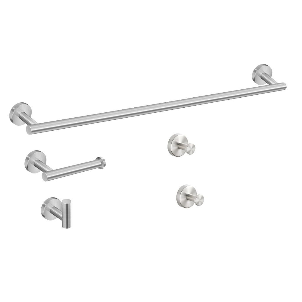 LUMAI Conjunto de 5 Acessorios Suportes de Inox para Banheiro Toalheiro 60cm Suporte Original