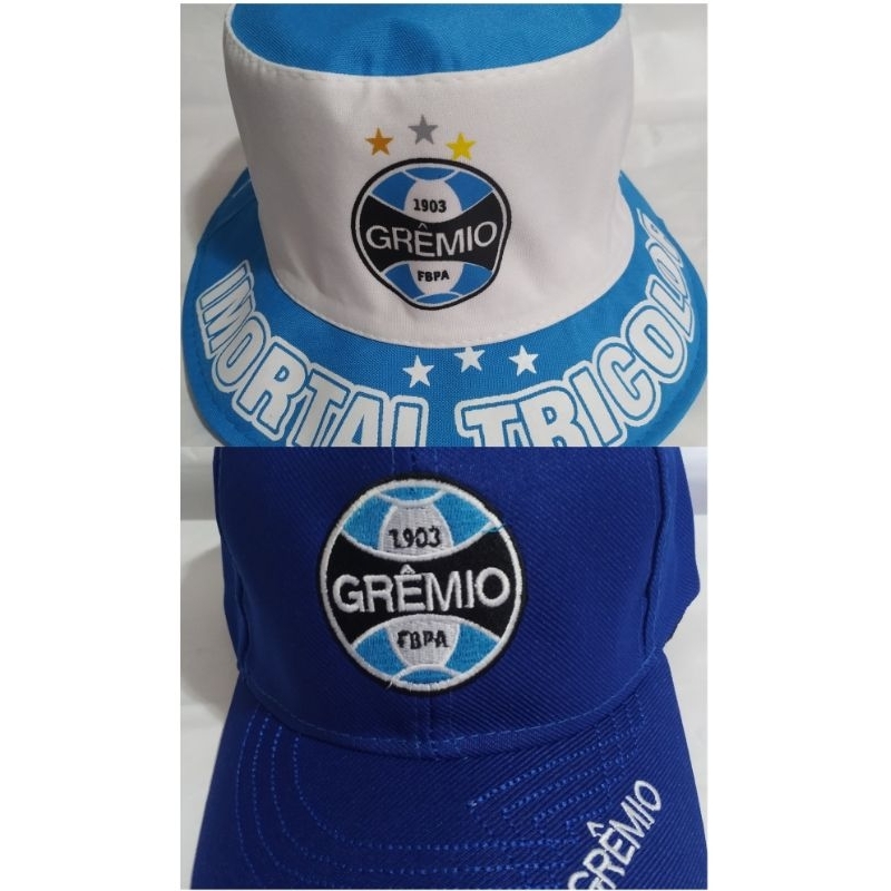 kit Boné + Chapéu do Grêmio.