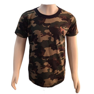 Camisa militar camuflado exército infantil juvenil unissex juvenil menino menina tamanho 1 ao 16 em Oferta na Shopee