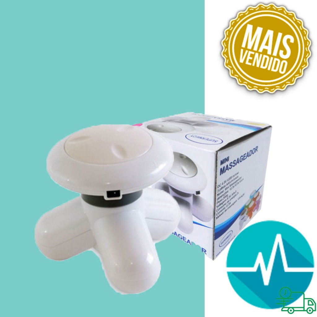 Mini Massageador Portátil e Prático Branco Supermedy em Oferta na Shopee