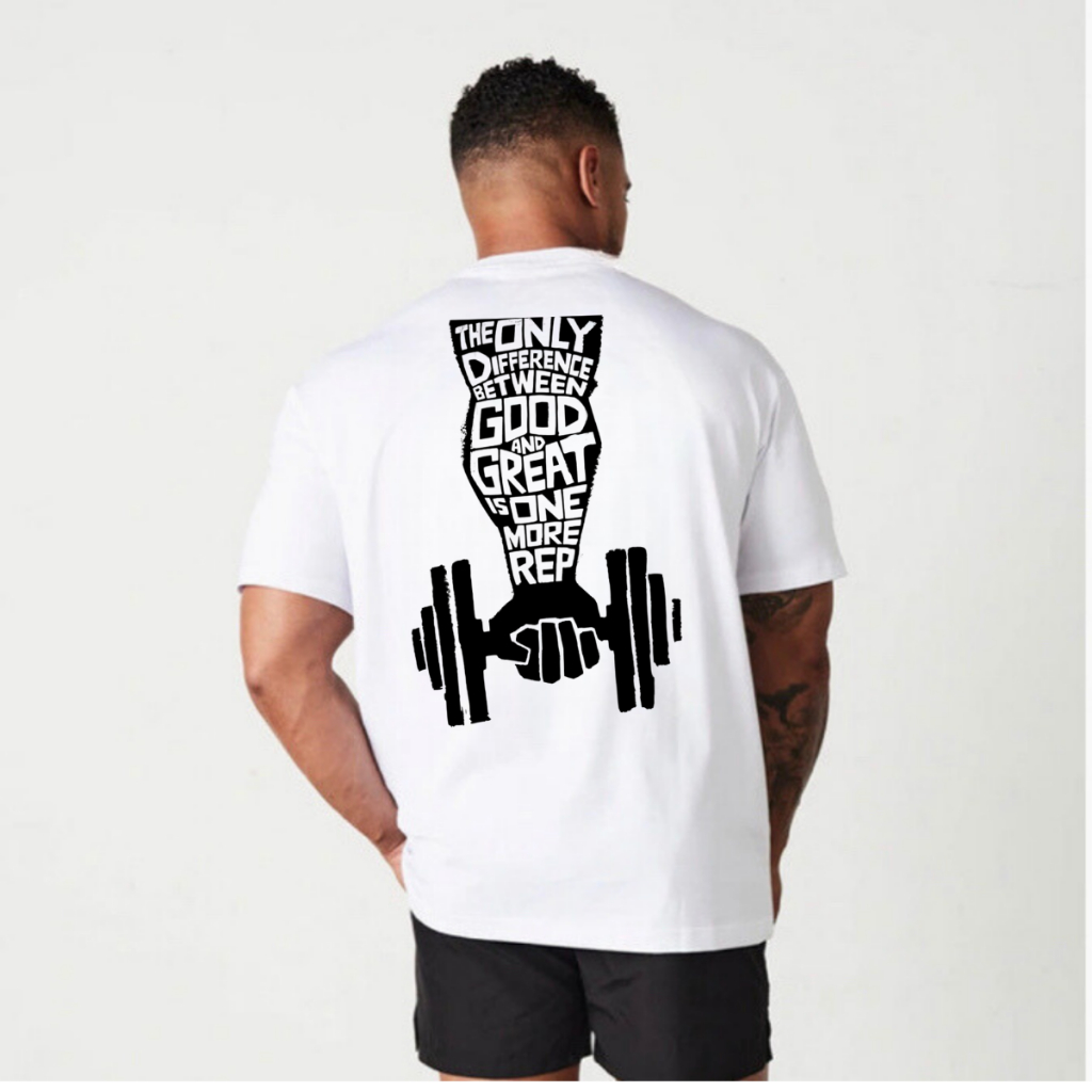 Camiseta Oversized Streetwear Moda Academia Treino Tecido Confortável Estampado