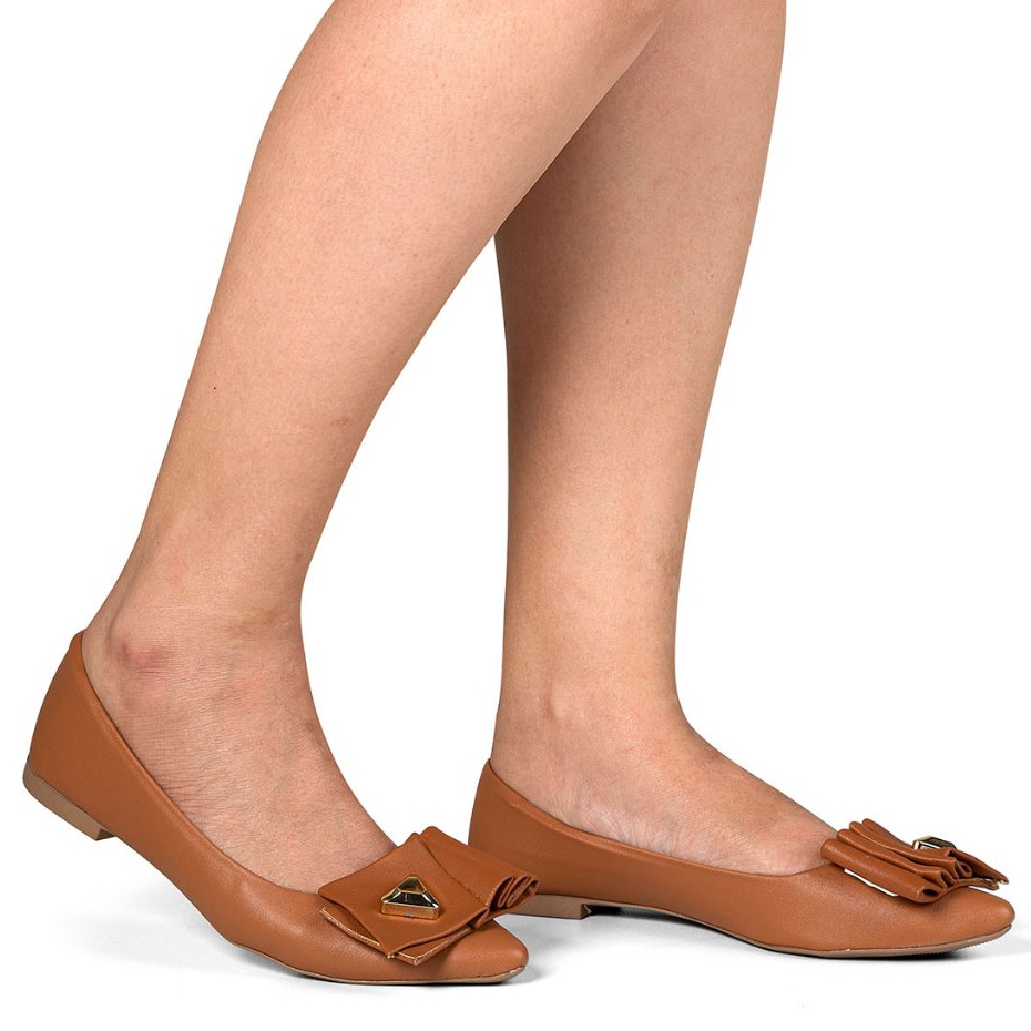 Sapatilha Feminina Delicada Bico Fino Detalhe Enfeite Adulto 34 a 40 Confortável Delicada Promoção