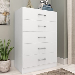 Cômoda para Quarto com 5 Gavetas  Aruba Compacta Shark Móveis em Oferta na Shopee