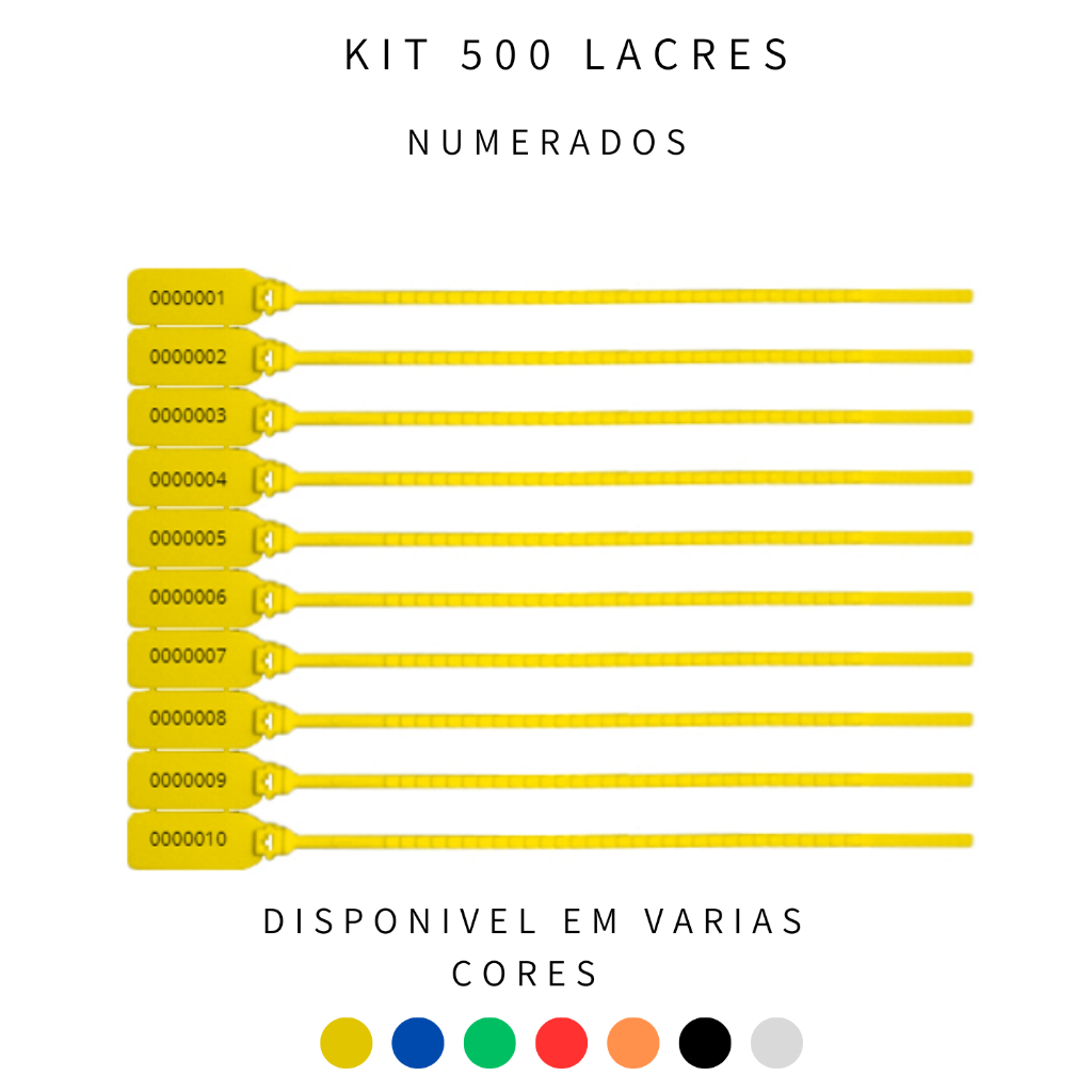 500 Lacres Segurança 23 Cm Lacrar Malotes Numerados Viagens Malas Uso Hospitalar - Varias Cores em Oferta na Shopee