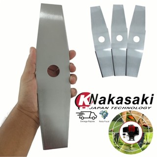 Kit 3 Lâmina Faca Disco 2 Pontas 300mm P/ Roçadeira Nakasaki 63cc / 65cc Pro / 70cc / Multifuncional em Oferta na Shopee