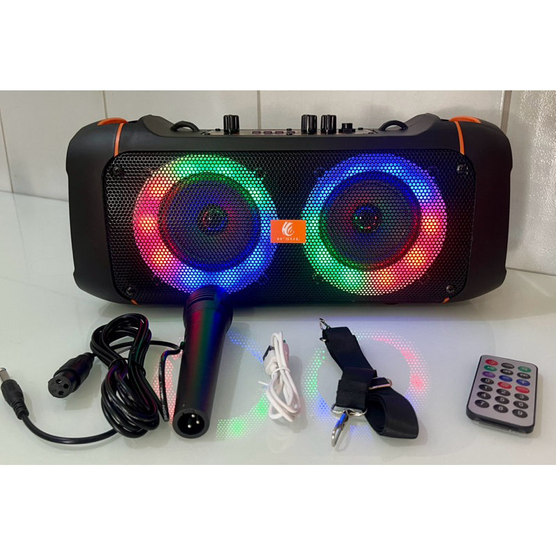 Super Caixa de Som Amplificada Bluetooth FM sd Pendrive Microfone HY-1093 - HSY-2401 POTENTE