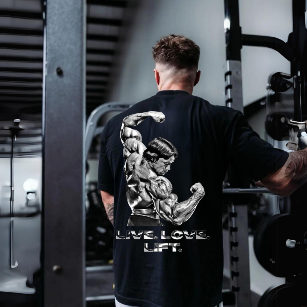 Camiseta Masculina Oversized StreetWear Arnold Schwarzenegger Moda Casual Academia Bodybuilders Grande Larga