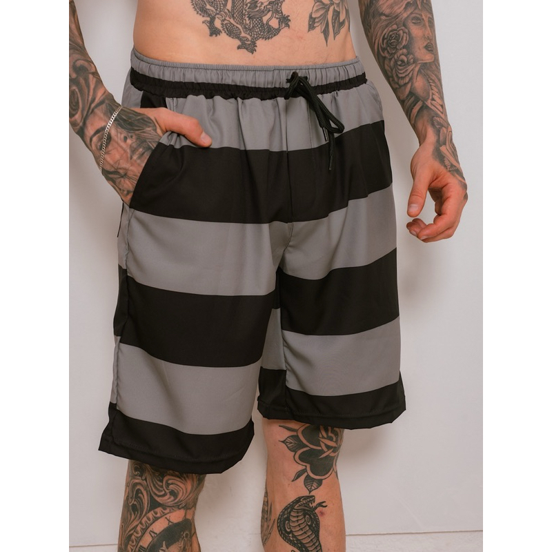 Short masculina com Elastano e elástico faixa Esportes Secagem rápida moda