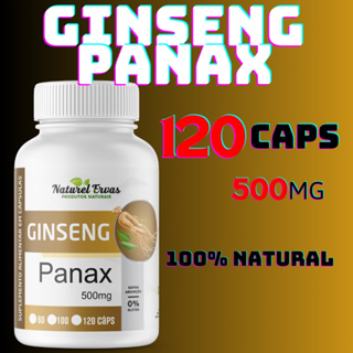 Ginseng Panax 120 Caps Puro Legítimo 100% Natural 500mg em Oferta na Shopee