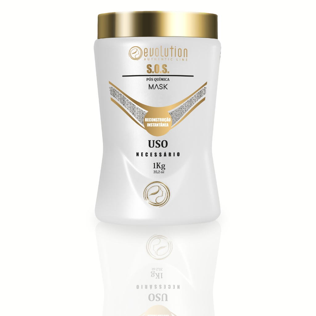 Evolution, Mascara reconstrutora S.O.S em 20min cabelos tratados 7 beneficios para seu cabelo 1kg