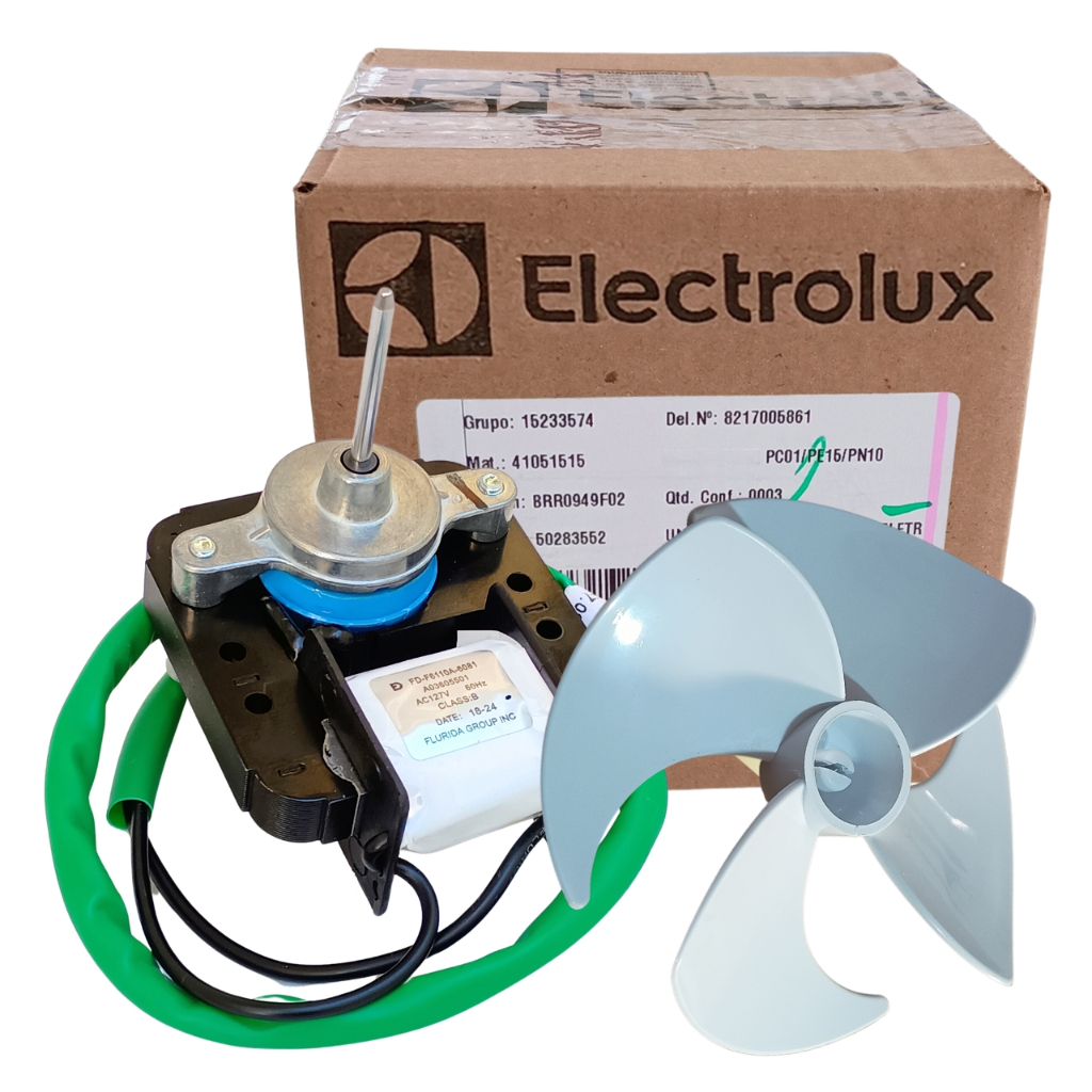 Motor ventilador Original 127v Para Geladeiras Electrolux Com Hélice