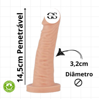 Pênis Realístico Maciça - Prótese Penina - 14,5 X 3,2 cm em Oferta na Shopee