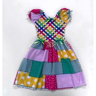 Vestido Caipira Infantil e Adulto Retalho Entre Outros – Festa Junina e Quadrilha