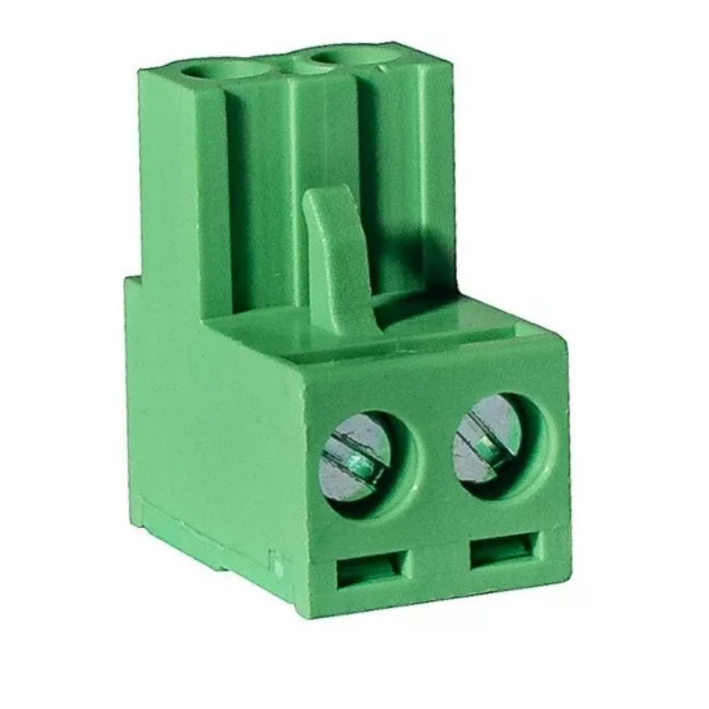 Conector KF2EDGK 2 Vias Passo 5.08mm Fêmea 90° – Marca Keffa