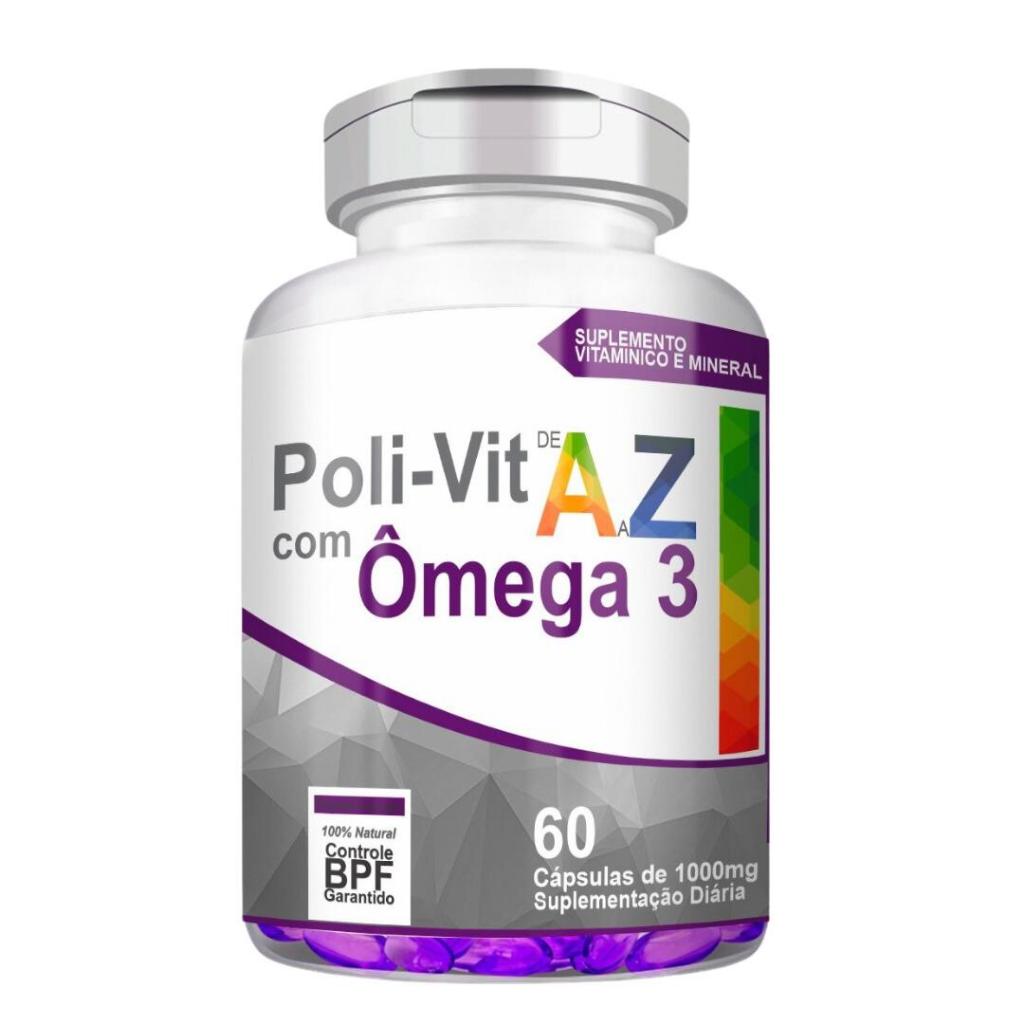 Polivitamínico A-Z com Ômega-3 DHA / EPA 1000mg - 60 Cápsulas