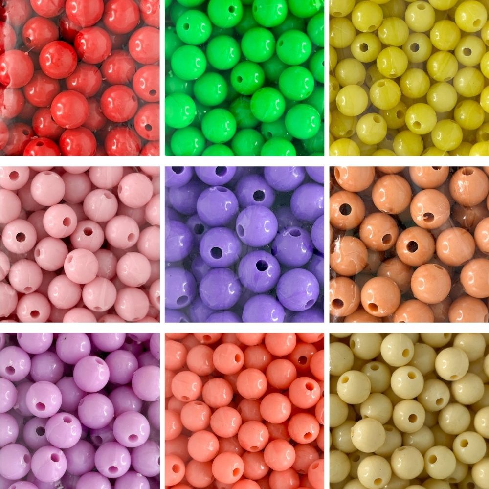 Miçanga Bola Acrilica Leitosa 10mm - 100gramas em Oferta na Shopee