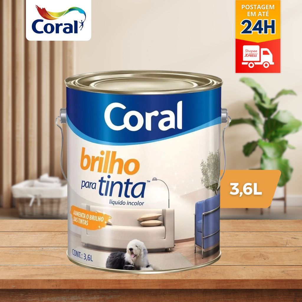 Brilho P/ Tinta Incolor Coral 3,6L