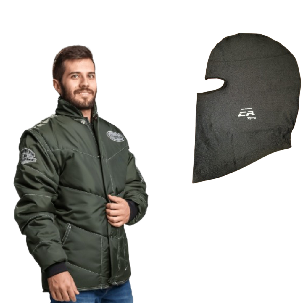 Kit Balaclava + Jaqueta California Racing Refletivo (Preto, Verde, Azul) — imagem 2 de 2