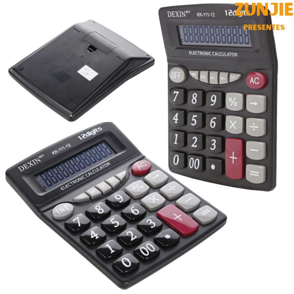 Calculadora Grande com Números Gigantes 12 Digitos a Pilha KK111-12
