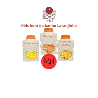 Hora do Banho Blosson Kids (Shampoo+Condicionador+Creme de pentear Cheirosinho) 250 ml cada em Oferta na Shopee