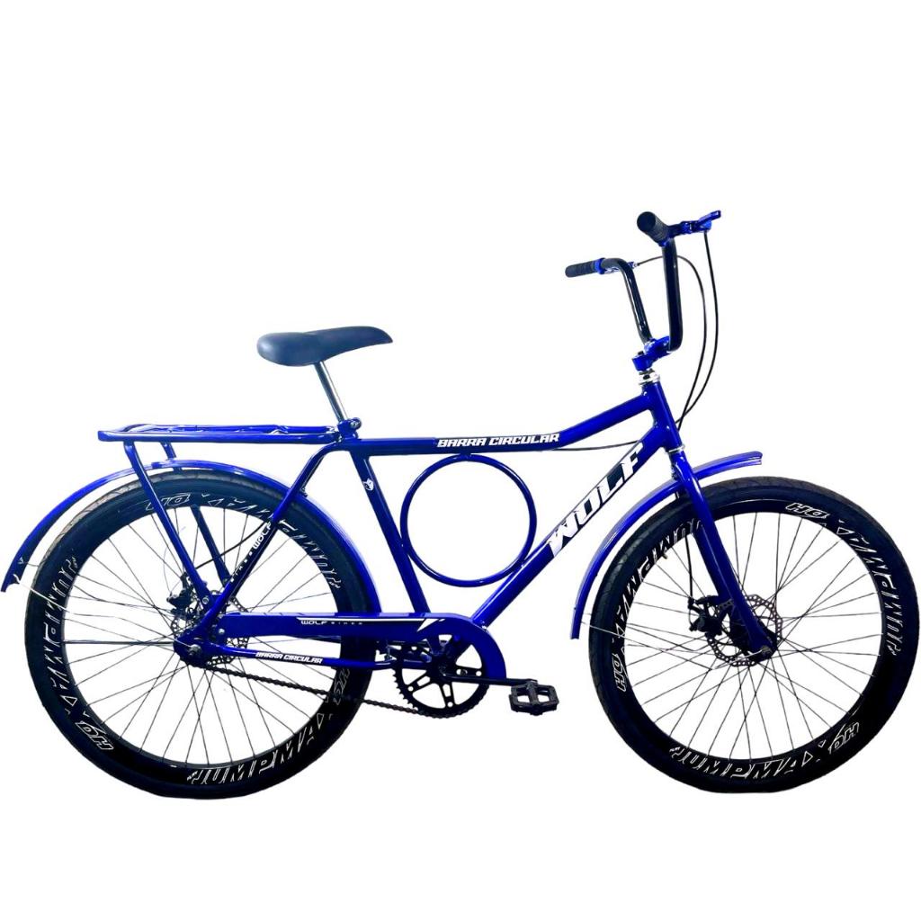 BICICLETA ARO 26 ESTILO MONARK BARRA CIRCULAR WOLF - A DISCO