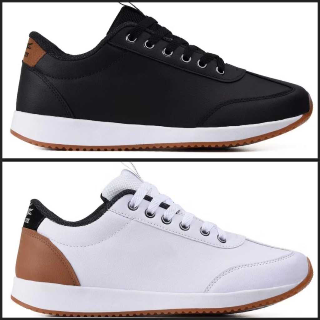 kit 2 pares de tênis casual masculino