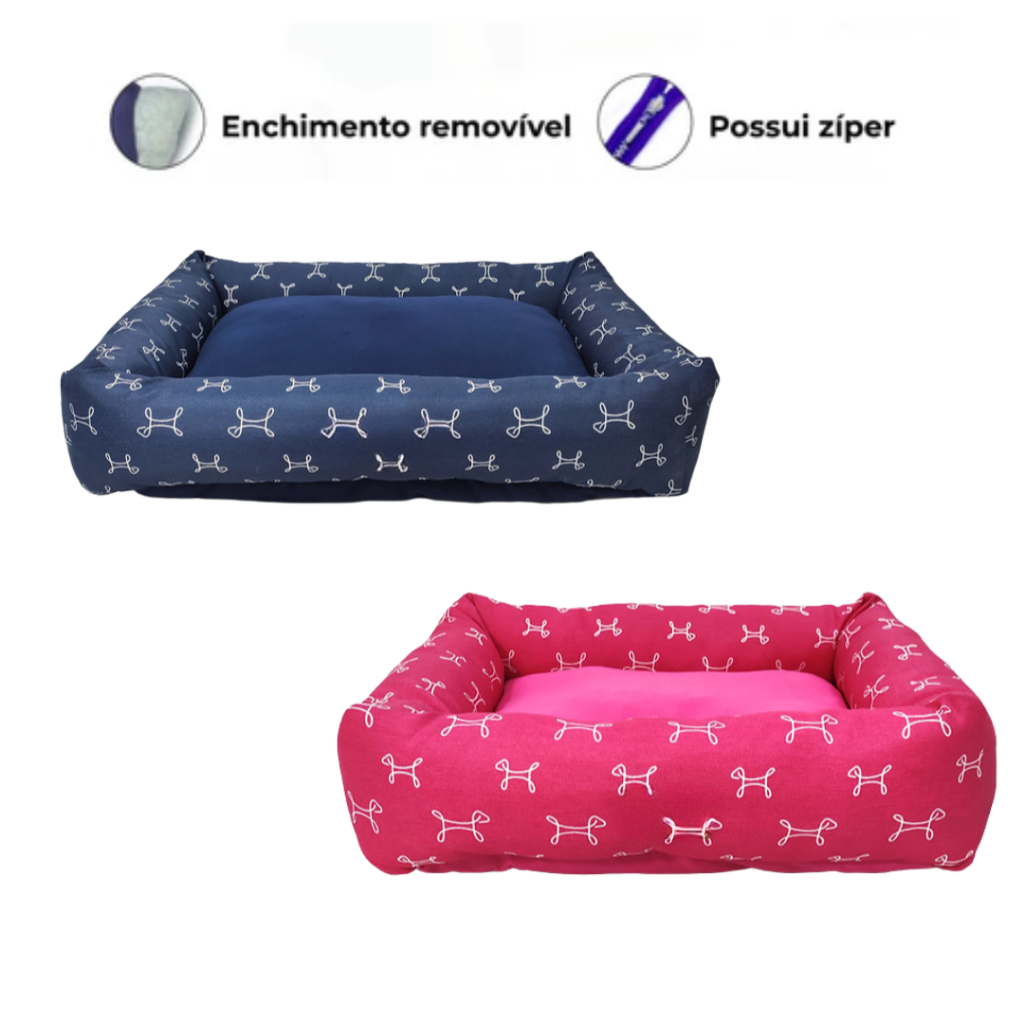 Cama Pet Caminha Estampada para Cachorro ou Gato Lavável