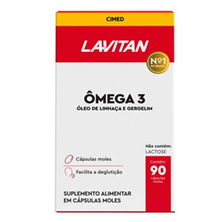 Suplemento Lavitan Ômega 3 - Óleo de Linhaça e Gergelim 90 Cápsulas em Oferta na Shopee