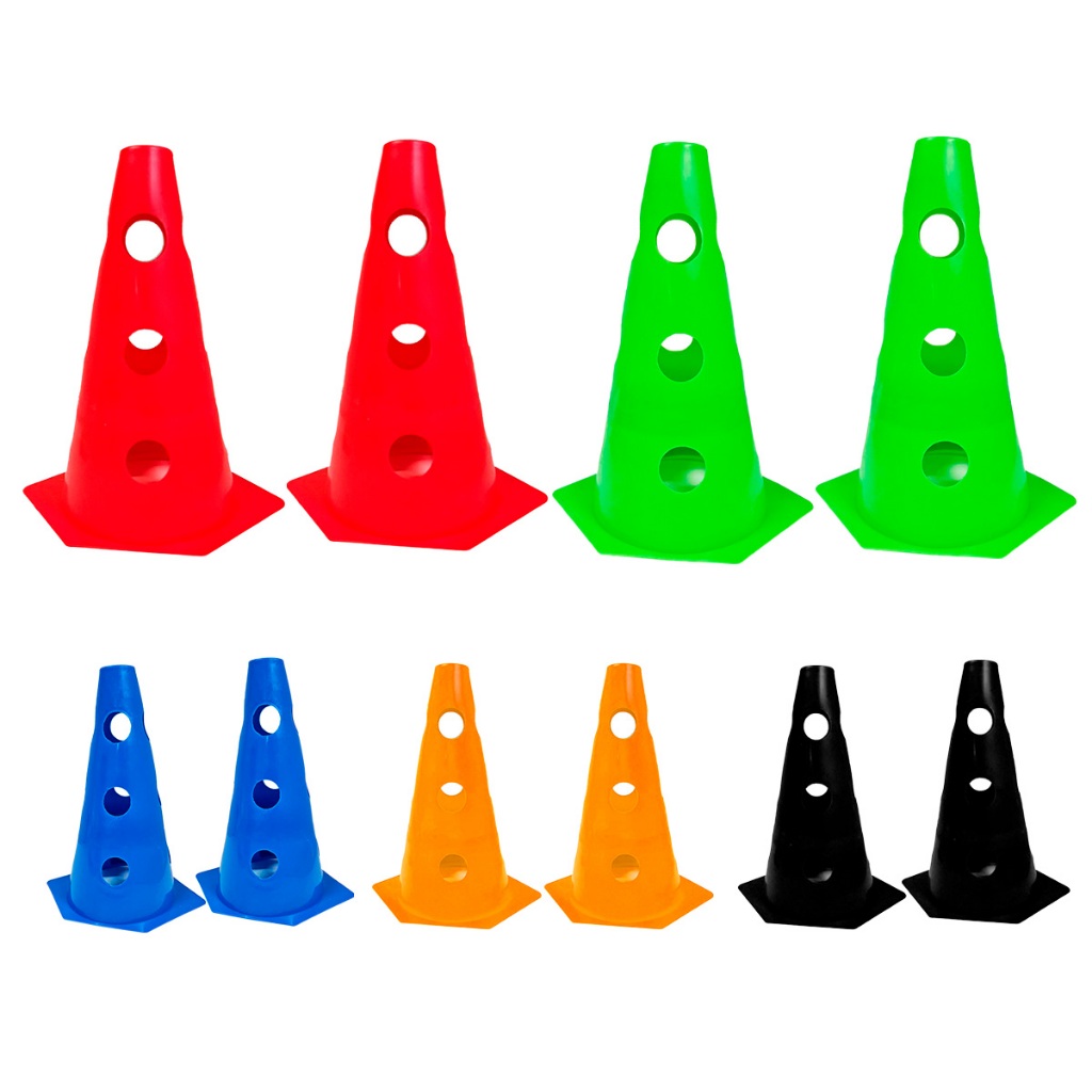 10x Mini Cone Sinalização Esportivo 23cm Agilidade Furado em Oferta na Shopee