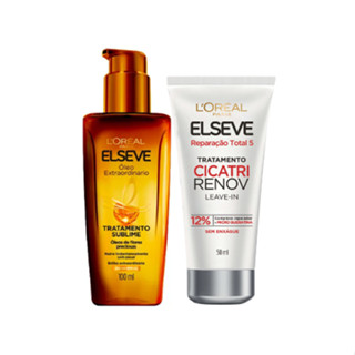 Kit Óleo Extraordinário 100ml + Elseve Leave-In Cicatri Renov 50ml