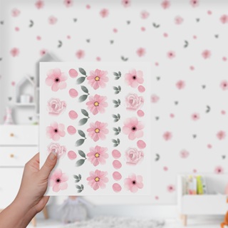 Adesivo Decorativo De Parede Floral Flores Rosa Pétalas Quarto Sala Menina em Oferta na Shopee