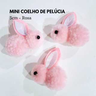Mini Coelho de Pelúcia - 5cm - Para Laços e Tiaras em Oferta na Shopee