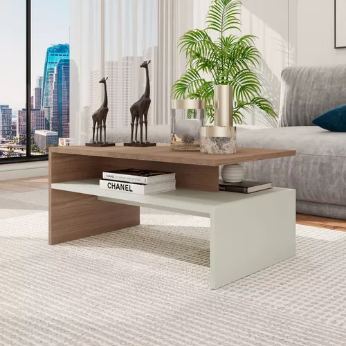Mesa de Centro Giovana Moderna e Estilosa com Combinação de Cores - OFF