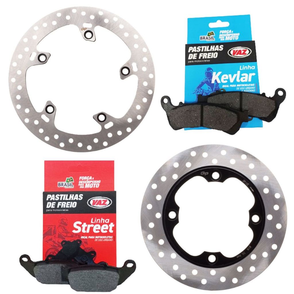 Kit Discos de Freio Cb 250f Twister Combi Brake + Pastilhas Vaz em Oferta na Shopee