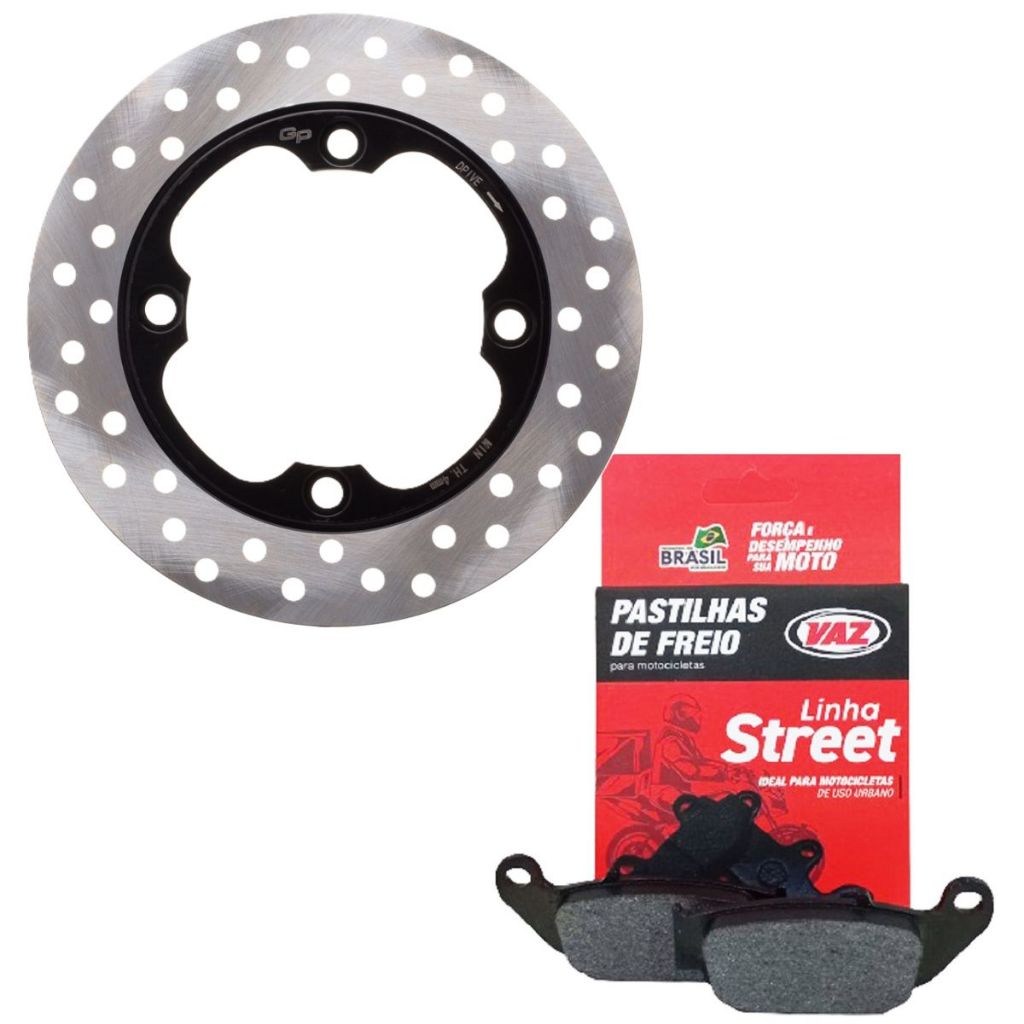 Disco de Freio Traseiro Cb 250f Twister 2016-2022 + Pastilhas Vaz em Oferta na Shopee