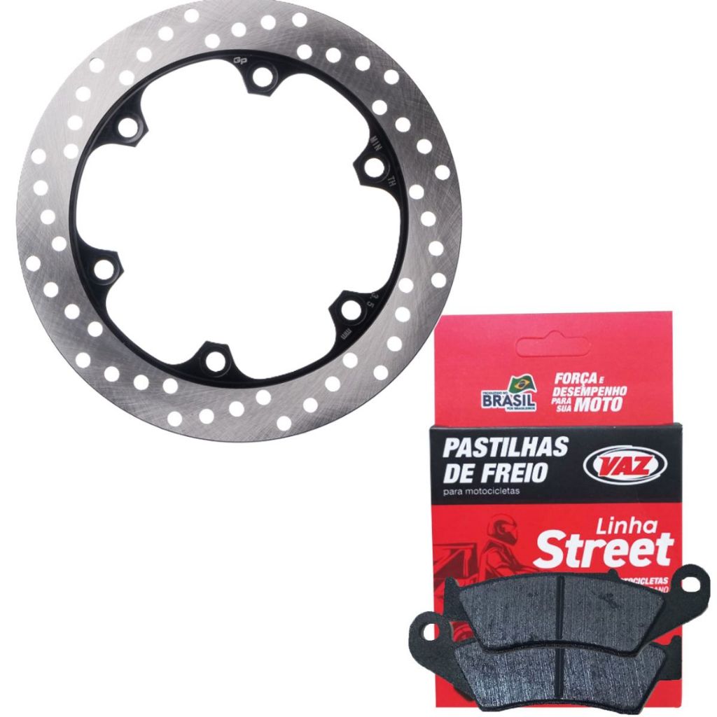 Disco de Freio Dianteiro Nx 400 Falcon + Pastilhas Vaz em Oferta na Shopee