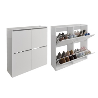 Sapateira 4 portas basculantes quarto quadrada altura ajustável em Oferta na Shopee