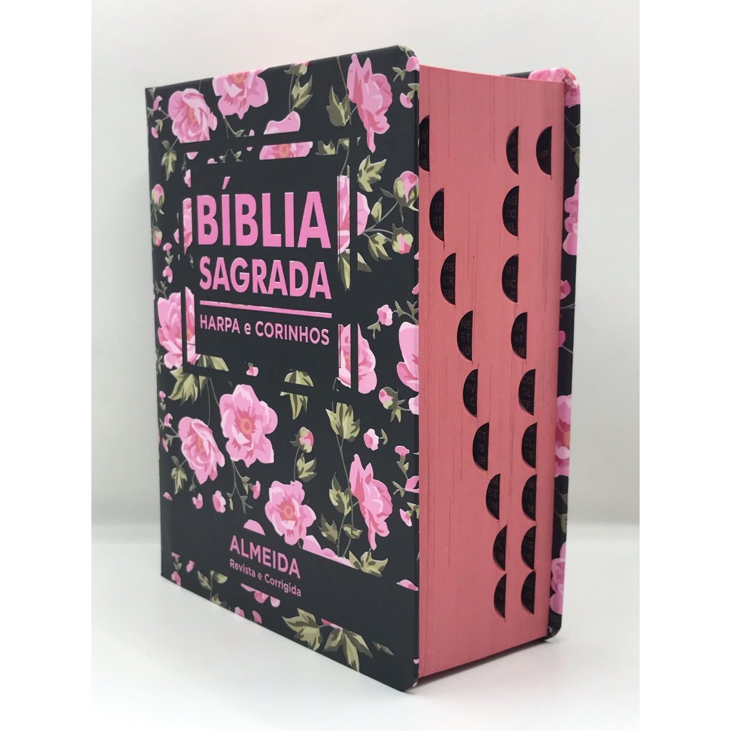 Bíblia Sagrada Com Harpa Tamanho Médio Palavra de Deus em Azul e Palavra de Jesus em vermelho Capa Dura em Oferta na Shopee