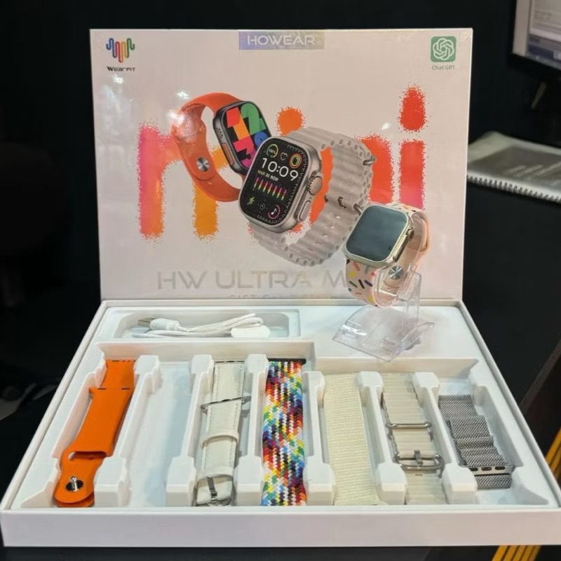 Relógio Smartwatch HW ULTRA MINI 2 Com 7 Pulseiras 41 mm Lançamento 2025 Chat GPT GPS Compatível Com IOS