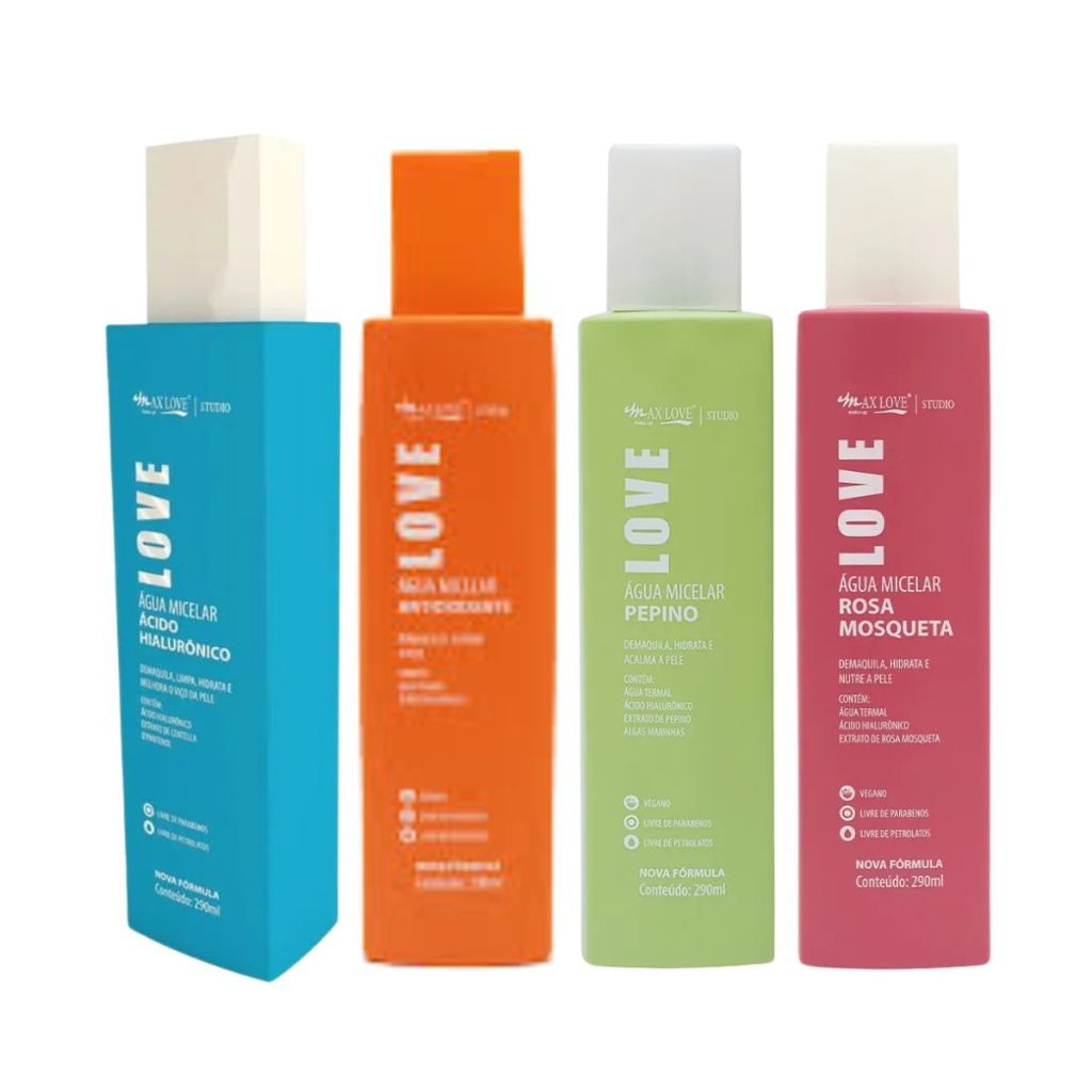 Água Micelar vegano Max Love