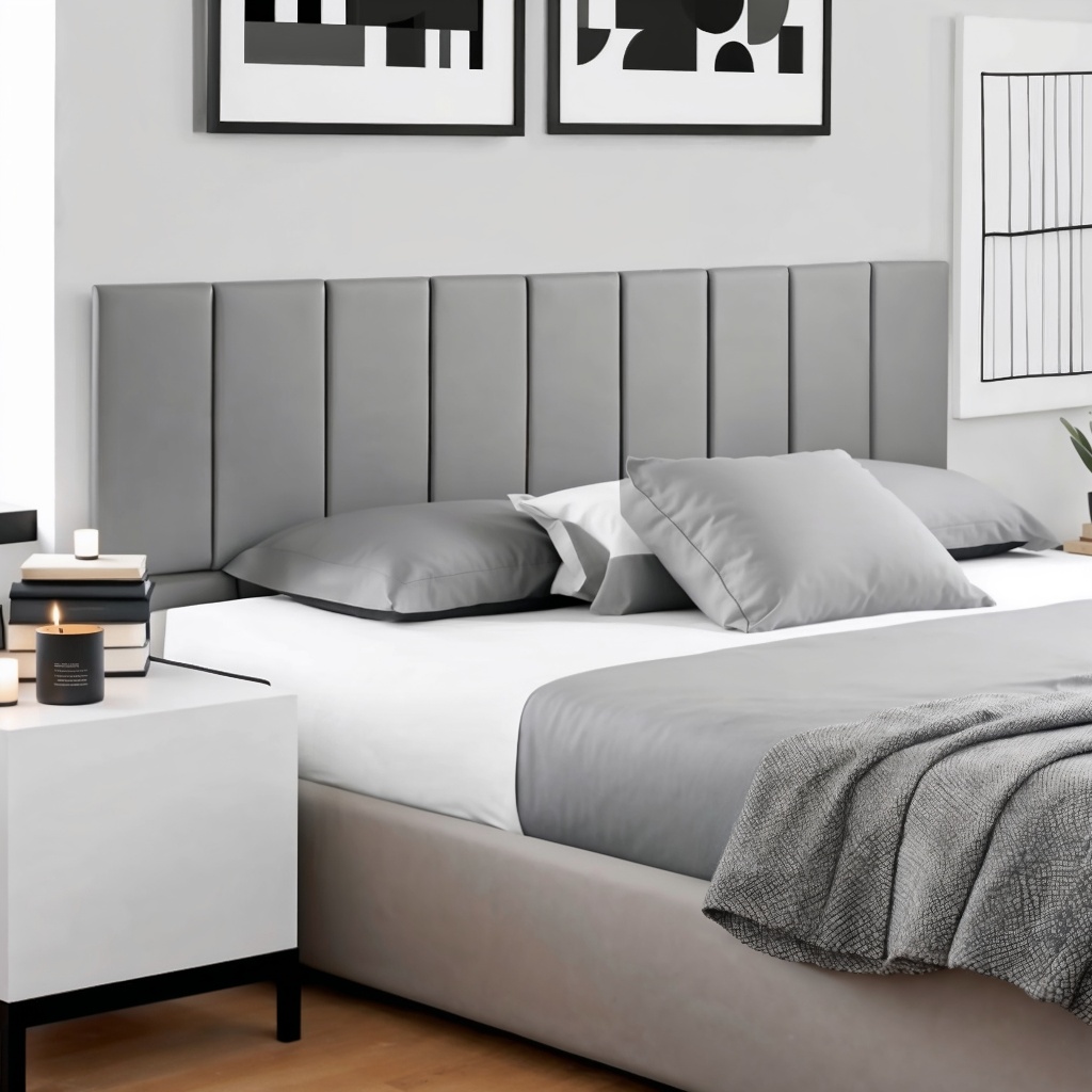 Kit de 5 a 10 Placas Estofadas 60x20cm de Courino para Cabeceirade Cama - Envio Imediato