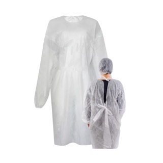 AVENTAL  CLINICO TNT BRANCO 20G MANGA LONGA ABERTO em Oferta na Shopee