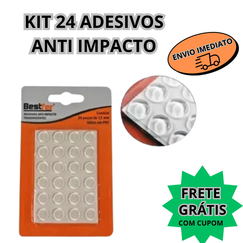 Oferta Protetor Adesivo Silicone Anti-Impacto Redondo 24 Unidades Multiuso Universal