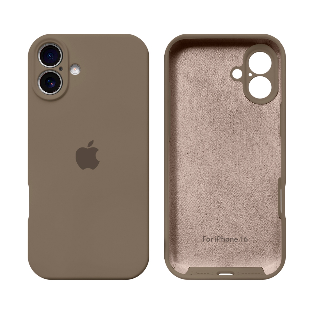 Capinha Para iPhone 16 Proteção camera Silicone Aveludado