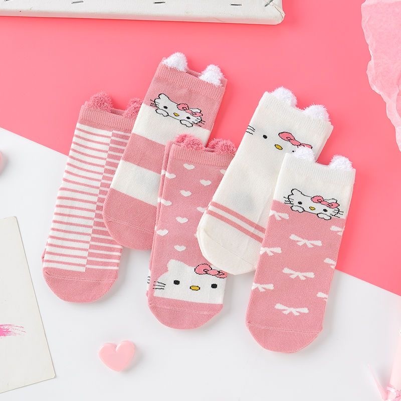 KIT 3-12 Pares Meias de Bebê com Orelhinhas e Solado Antiderrapante Estampa Cartoon algodão 0-24 Meses MENINA em Oferta na Shopee