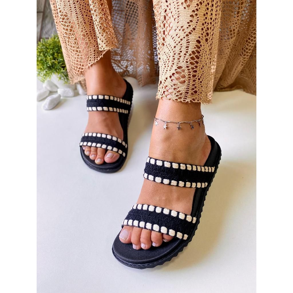 Sandalia Papete Luana Feminina Chinelo Confortavel Dois em Um Regulador Macio Tendencia — imagem 2 de 2