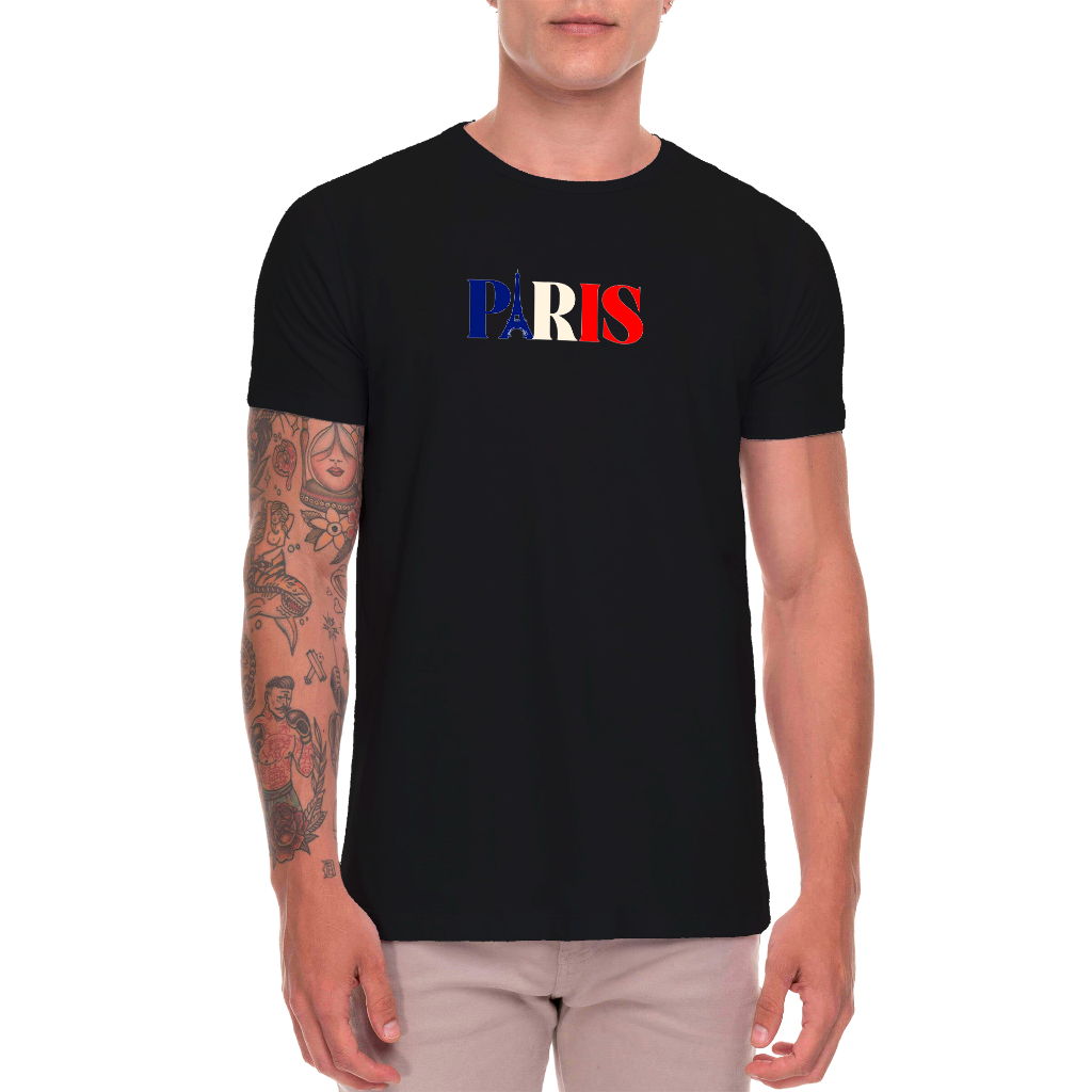 Camiseta Paris Torre Eifel P Sair Unissex Casual Confrotavel