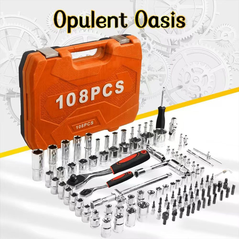 Opulent Oasis>>Jogo Caixa De Ferramentas Chave Soquete 108 Peças Multi Funções em Oferta na Shopee