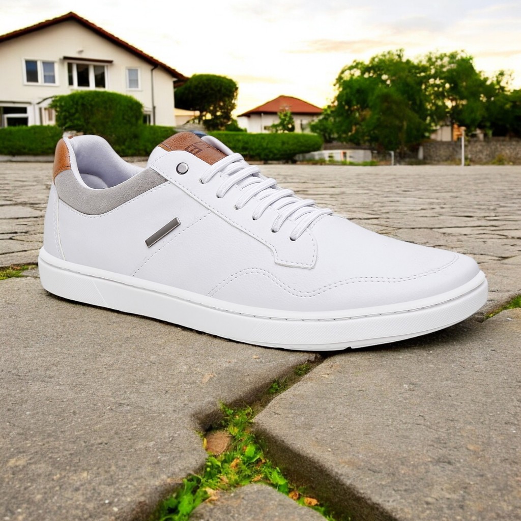 Sapatênis Masculino Casual Com Cadarço Dia A Dia Confortável