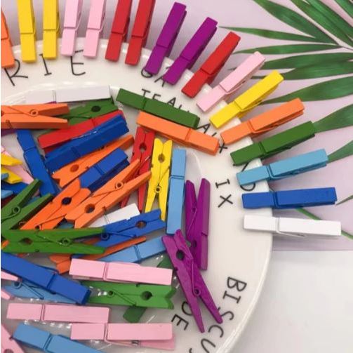 Kit 100/200 /300/400/500 Mini pregador /  prendedor De Madeira 2,5cm Varal De Foto Memory